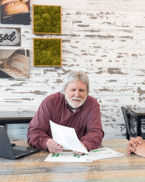 financial audit with business owner